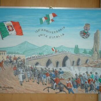 Painting titled "150° Anniversario d…" by Michele Montalto, Original Artwork, Other
