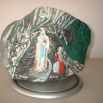 Painting titled "Madonna di Lourdes…" by Michele Montalto, Original Artwork, Other