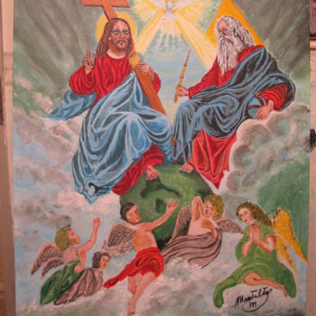 Painting titled "La Santissima Trini…" by Michele Montalto, Original Artwork, Other