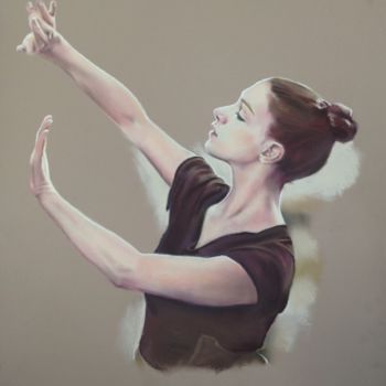 Painting titled "Danse VIII" by Michèle Rais, Original Artwork, Pastel