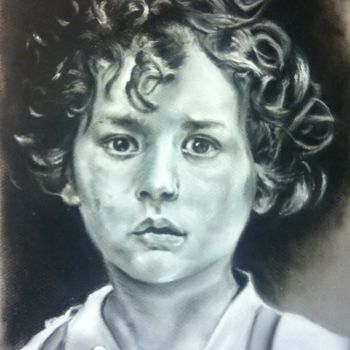 Peinture intitulée "Petit garçon" par Michèle Rais, Œuvre d'art originale, Pastel