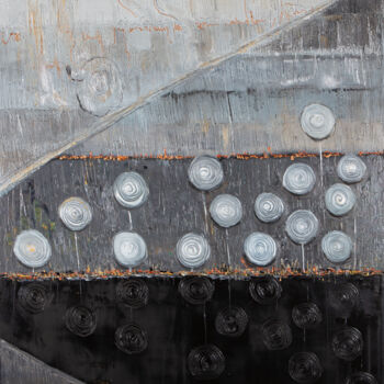 "Reflets" başlıklı Tablo Michèle Ville tarafından, Orijinal sanat, Petrol Ahşap Sedye çerçevesi üzerine monte edilmiş