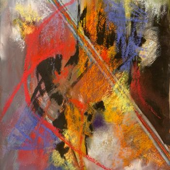 Pintura intitulada "La terre brûle" por Michèle Padoy, Obras de arte originais, Pastel
