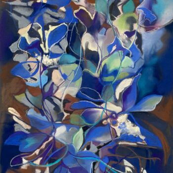Peinture intitulée "Blue dream" par Michèle Padoy, Œuvre d'art originale, Pastel