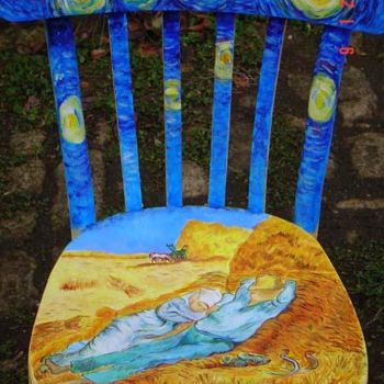Painting titled "Chaise Van Gogh" by Milor, Original Artwork