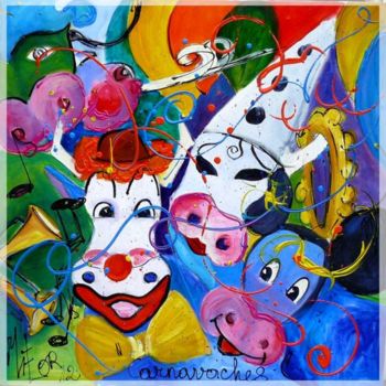 Painting titled "Carnavaches" by Milor, Original Artwork