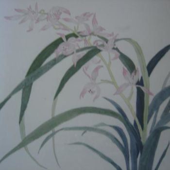 Painting titled "ORCHIDEES" by Michèle Giovagnoni, Original Artwork