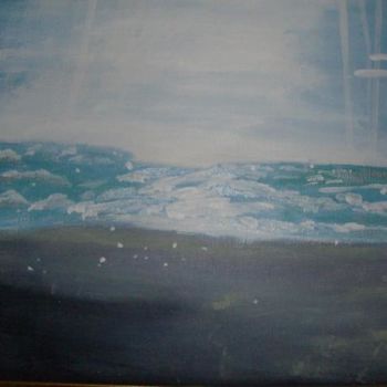 Painting titled "paysage marin" by Michèle Giovagnoni, Original Artwork