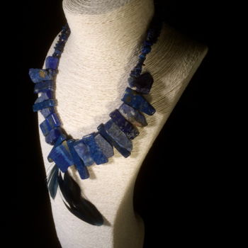 Artisanat intitulée "Lapis Lazuli" par Michele Lafont, Œuvre d'art originale, Ensembles de bijoux