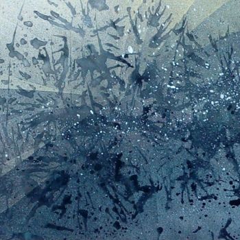 Ζωγραφική με τίτλο "Particules" από Michel Estival, Αυθεντικά έργα τέχνης, Ακρυλικό