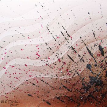 Картина под названием "35 10 Abstraction" - Michel Estival, Подлинное произведение искусства, Рисунок распылителем краски