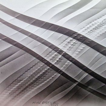「137 Black and white」というタイトルの絵画 Michel Estivalによって, オリジナルのアートワーク, スプレー式塗料