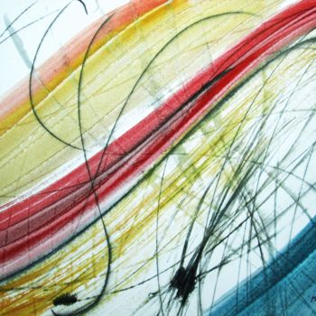 제목이 "'Abstraction'"인 미술작품 Michel Estival로, 원작, 수채화