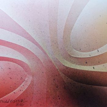 Pintura intitulada "'Abstraction'" por Michel Estival, Obras de arte originais, Tinta spray