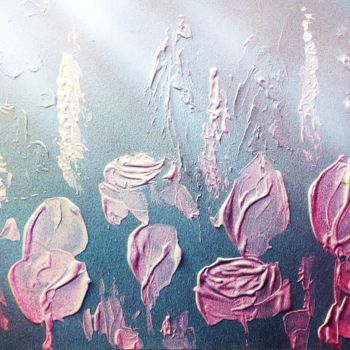 Painting titled "'Flowers'" by Michel Estival, Original Artwork, Spray paint