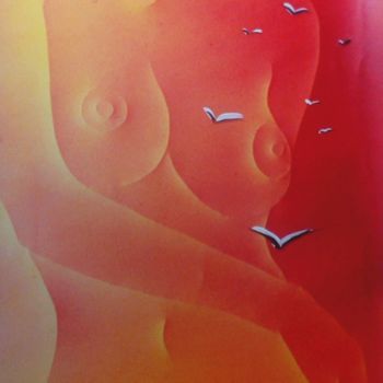 Pintura intitulada "Évocation" por Michel Estival, Obras de arte originais, Tinta spray