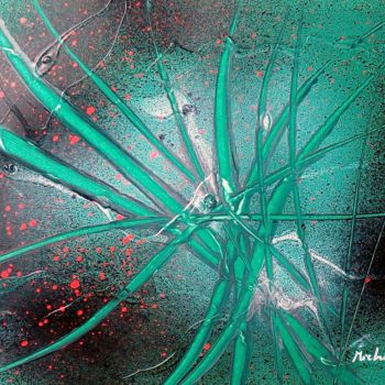 Malerei mit dem Titel "Abstraction" von Michel Estival, Original-Kunstwerk, Sprühfarbe
