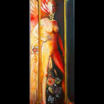Painting titled "nudo" by Michele Stradi, Original Artwork, Acrylic