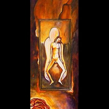 Painting titled "protection of angel" by Michele Stradi, Original Artwork, Acrylic