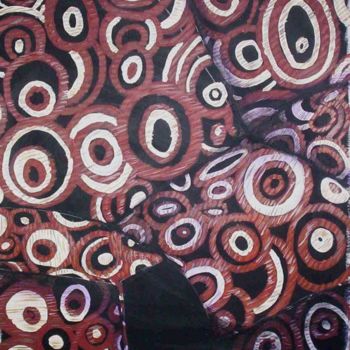 Painting titled "Brown Spirals on Ar…" by Michele Vavonese, Original Artwork