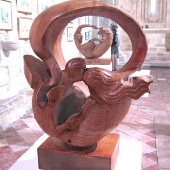 Sculpture intitulée "Le baiser" par Michel Ferre, Œuvre d'art originale