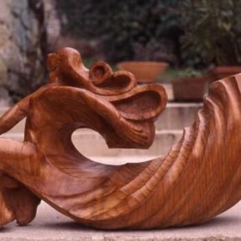 Скульптура под названием "Souffle marin" - Michel Ferre, Подлинное произведение искусства