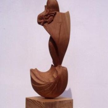 Sculpture titled "Voile" by Michel Ferre, Original Artwork, Wood