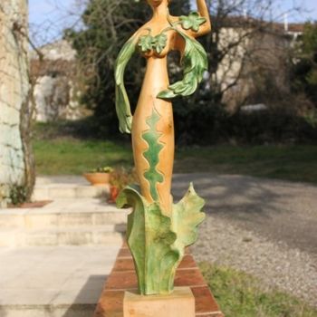 Sculpture titled "Daphné" by Michel Ferre, Original Artwork, Wood