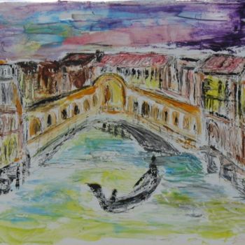Malerei mit dem Titel "Le Rialto à Venise" von Michel Gay, Original-Kunstwerk, Öl
