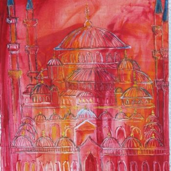 Painting titled "La grande Mosquée d…" by Michel Gay, Original Artwork