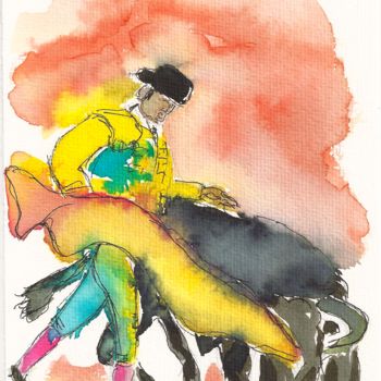 绘画 标题为“corrida-a1.jpg” 由Michel Gay, 原创艺术品, 油