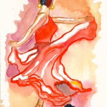Картина под названием "flamenco-a1.jpg" - Michel Gay, Подлинное произведение искусства