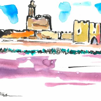 Painting titled "aigues-mortes.jpg" by Michel Gay, Original Artwork, Ink