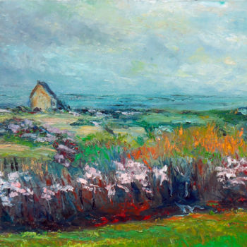 Schilderij getiteld "La baie d'Audierne…" door Michel Hamelin, Origineel Kunstwerk, Olie