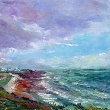 Painting titled "La baie d'Audierne…" by Michel Hamelin, Original Artwork, Oil