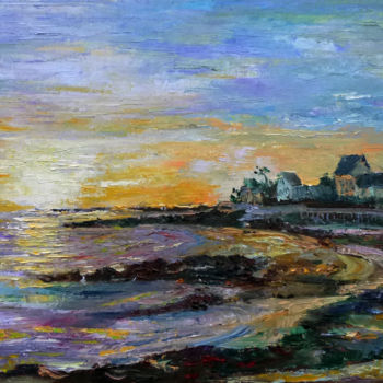 Schilderij getiteld "Concarneau : soleil…" door Michel Hamelin, Origineel Kunstwerk, Olie