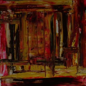 Painting titled "Cheminement01" by Michel Jacquet, Original Artwork, Oil