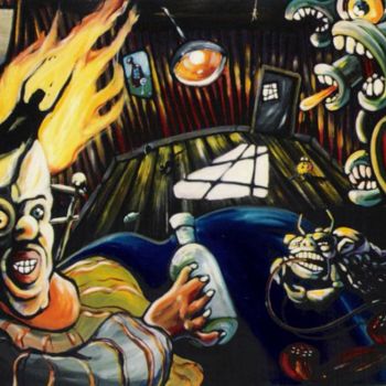 Pintura titulada "delirium I" por Ktü, Obra de arte original
