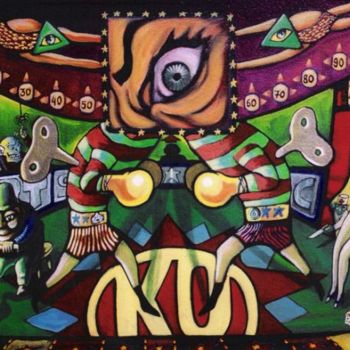 Peinture intitulée "cirque du K.O." par Ktü, Œuvre d'art originale