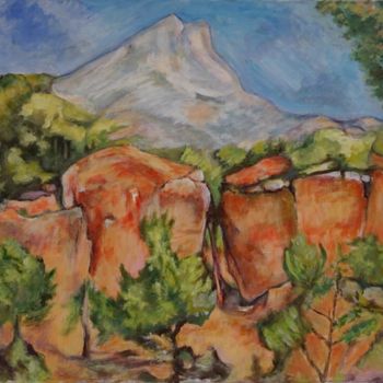 Malerei mit dem Titel "Montagne Sainte Vic…" von Michel Kulisa, Original-Kunstwerk, Acryl
