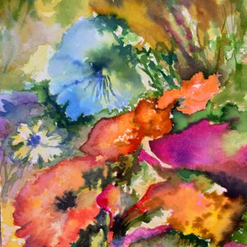 Pintura titulada "Fleurs." por Michel Kulisa, Obra de arte original, Tinta
