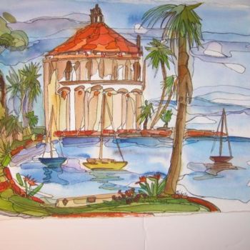 Painting titled "Catalina Island" by Michelle Gonzalez, Original Artwork