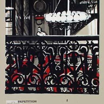 Peinture intitulée "Répétition - 44" par Michelle Auboiron, Œuvre d'art originale