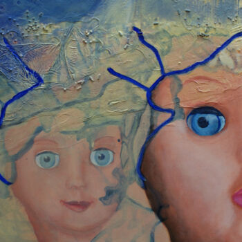 Malerei mit dem Titel "Je ne suis pas la p…" von Michelle Dechaud, Original-Kunstwerk, Acryl