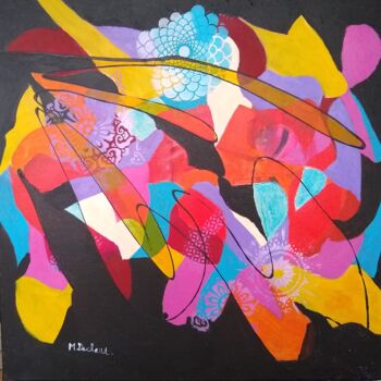 Painting titled "Cachée." by Michelle Dechaud, Original Artwork, Acrylic