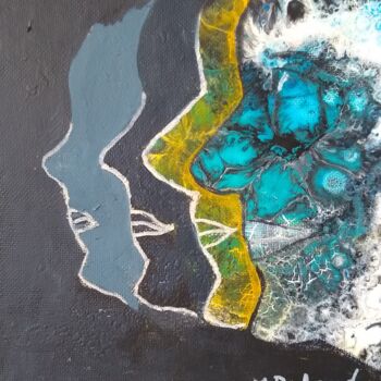 Malerei mit dem Titel "Résonance." von Michelle Dechaud, Original-Kunstwerk, Acryl