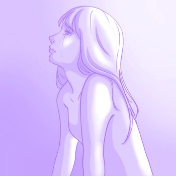 Arte digital titulada "Purple tears" por Michelle Galeazzi, Obra de arte original, Pintura Digital