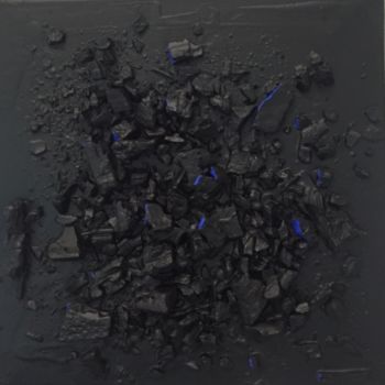 Ζωγραφική με τίτλο "Black and Blue" από Michelle Margary, Αυθεντικά έργα τέχνης, Άλλος