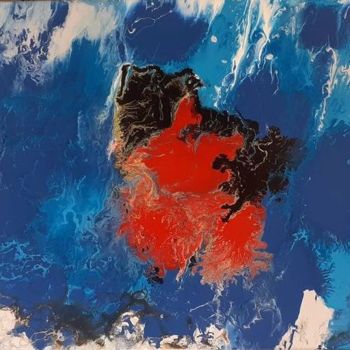 Pittura intitolato "vue du ciel ile" da Michelle Mata, Opera d'arte originale, Acrilico