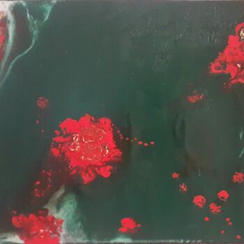 Картина под названием "vue du ciel" - Michelle Mata, Подлинное произведение искусства, Акрил
